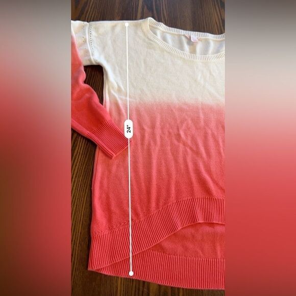 Pink Victoria secret off the shoulder sweater ombre pink women’s medium - Picture 13 of 14